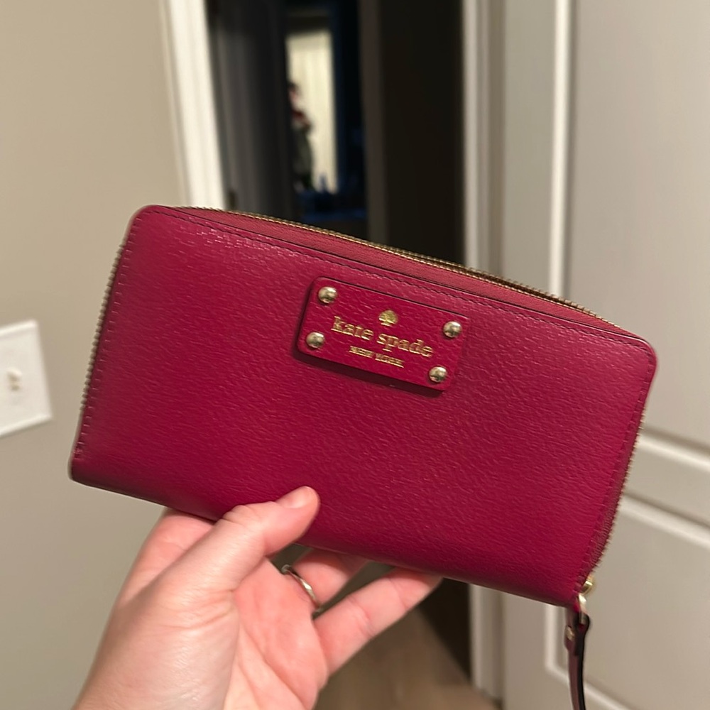 Kate spade wallet maroon